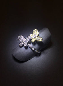 Twin-Butterfly Diamond Ring
