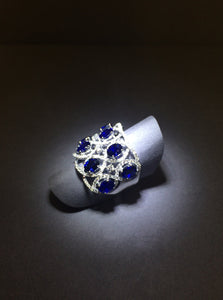 Blue Sapphire Diamond Ring