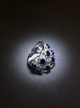 將圖片載入圖庫檢視器 Blue Sapphire Diamond Ring
