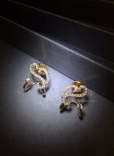 Carica l&#39;immagine nel visualizzatore di Gallery, Wavy Outline Diamond Earrings
