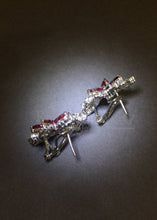 Load image into Gallery viewer, Ruby Floral Diamond Earrings
