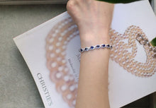 Carica l&#39;immagine nel visualizzatore di Gallery, Blue Sapphire Diamond Bracelet
